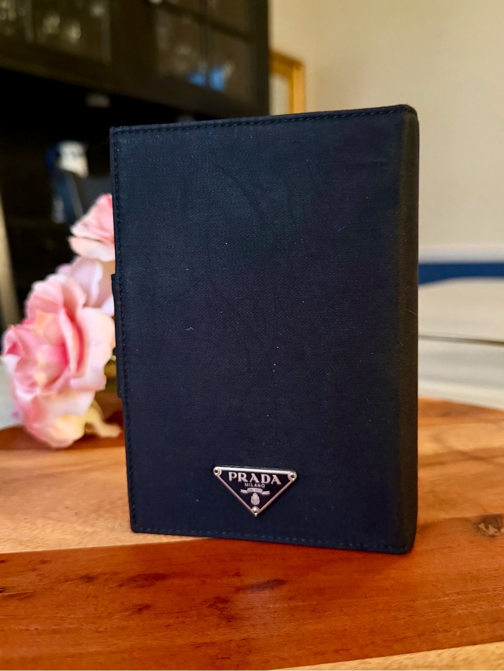 Prada Black Tessuto Nylon Agenda Cover (